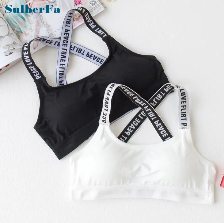 SulberFa Women Padded Wirefree Push Up Fitness Bras Workout Bra Crop top | Женская одежда
