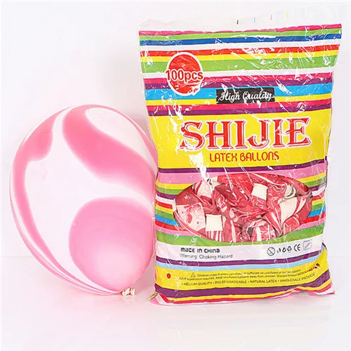 10 pcs Pink 15 шт. надувной шар из металлического агата, конфетти-блестки, мраморный день рождения, мероприятие, вечеринка, День Святого Валентина, свадебные украшения - Цвет: 10 pcs Pink