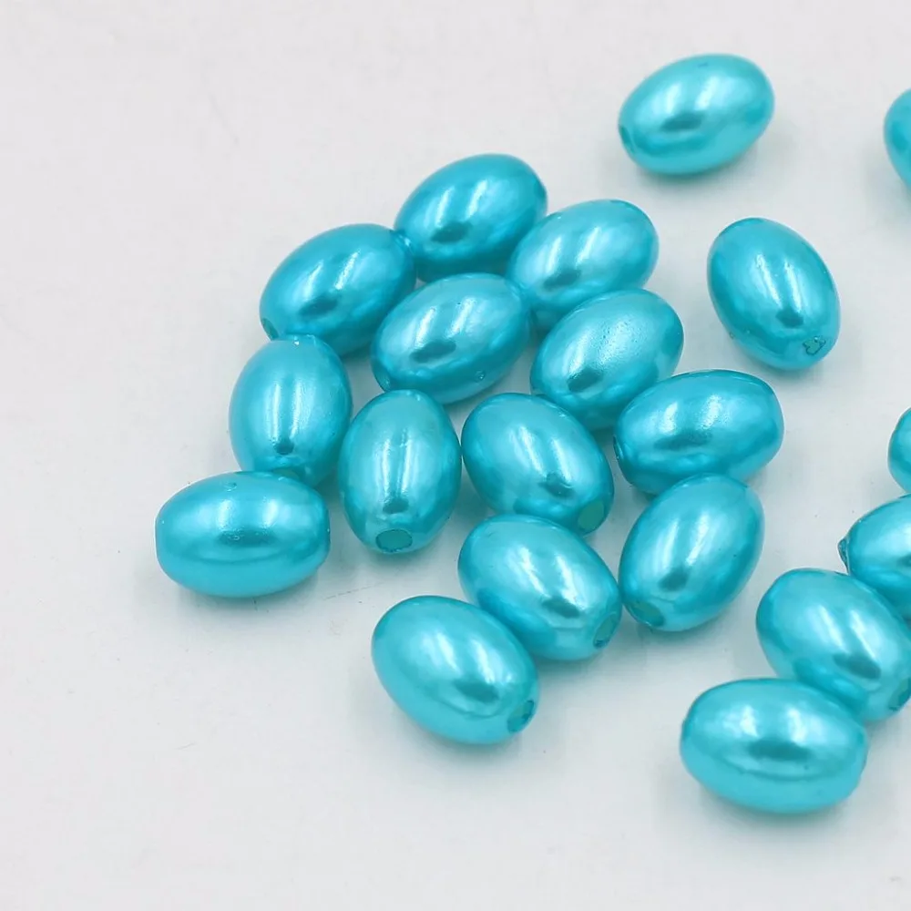 Бусины рисовые/баклажановые разноцветные 8 х11 мм 50 шт.|imitation pearl beads|for diypearl beads |