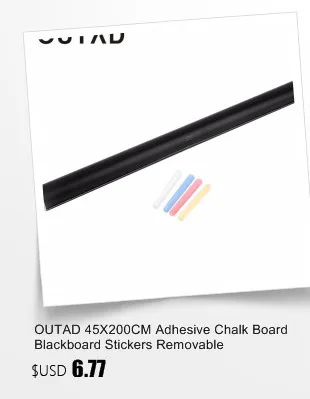 OUTAD 45X200 см клейкая меловая доска наклейки для классной доски съемные нарисованные декоративные настенные наклейки художественная доска наклейка на стену