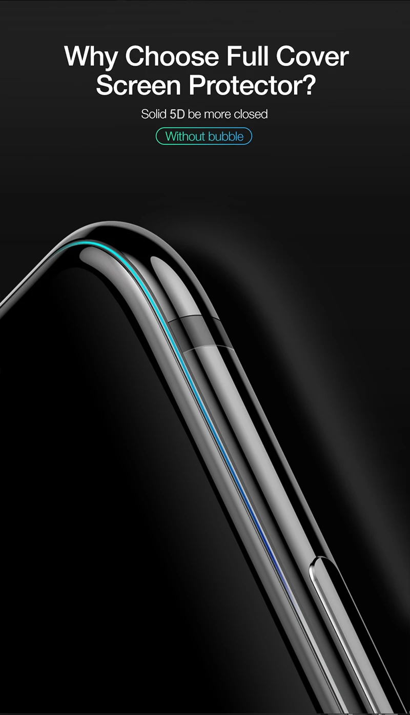 RZP 5D полный закругленный протектор экрана для iPhone XR XS Max X полное покрытие закаленное стекло на iPhone X S Защитная стеклянная пленка