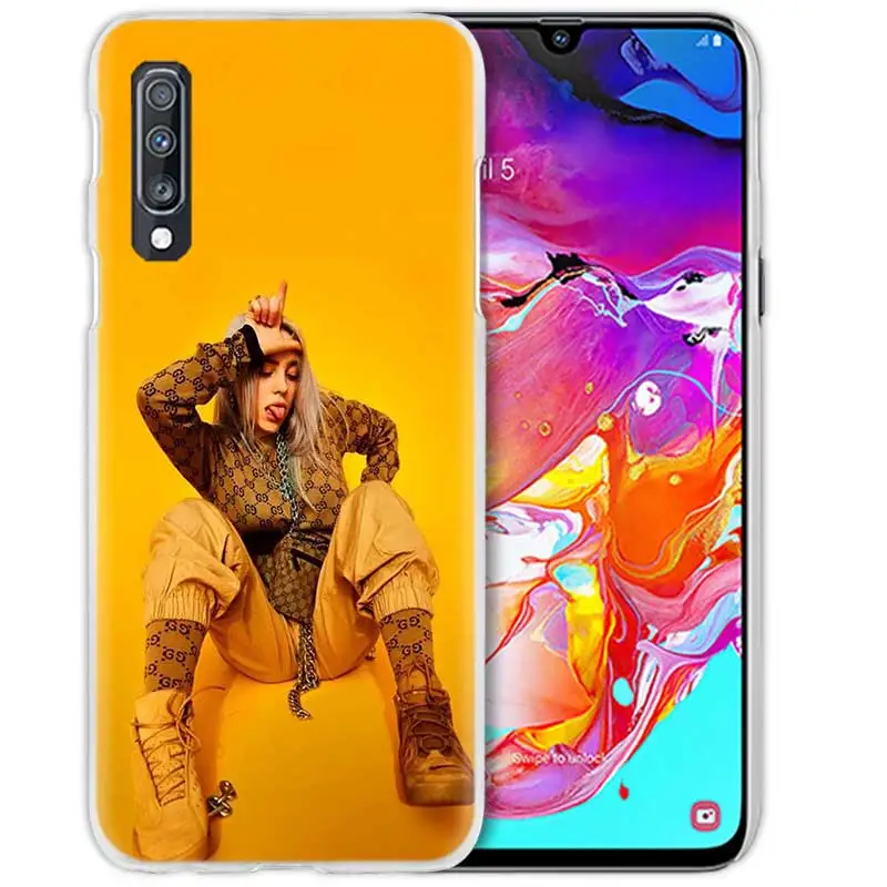 06 Billie Eilish Стиль чехол для samsung Galaxy A50 A70 A20e A40 A30 A20 A10 A8 A6 плюс A9 A7 Жесткий Прозрачный поликарбонатный чехол для телефона чехол - Цвет: 06