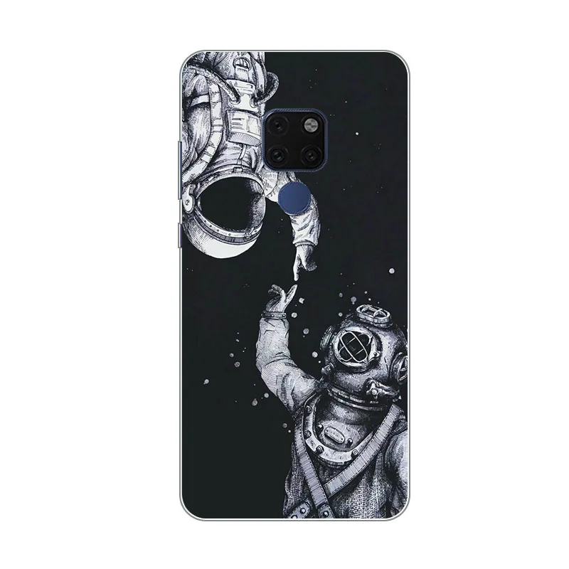 Huawei mate 20x чехол силиконовые астронавты Живопись мягкий ТПУ задняя крышка для huawei