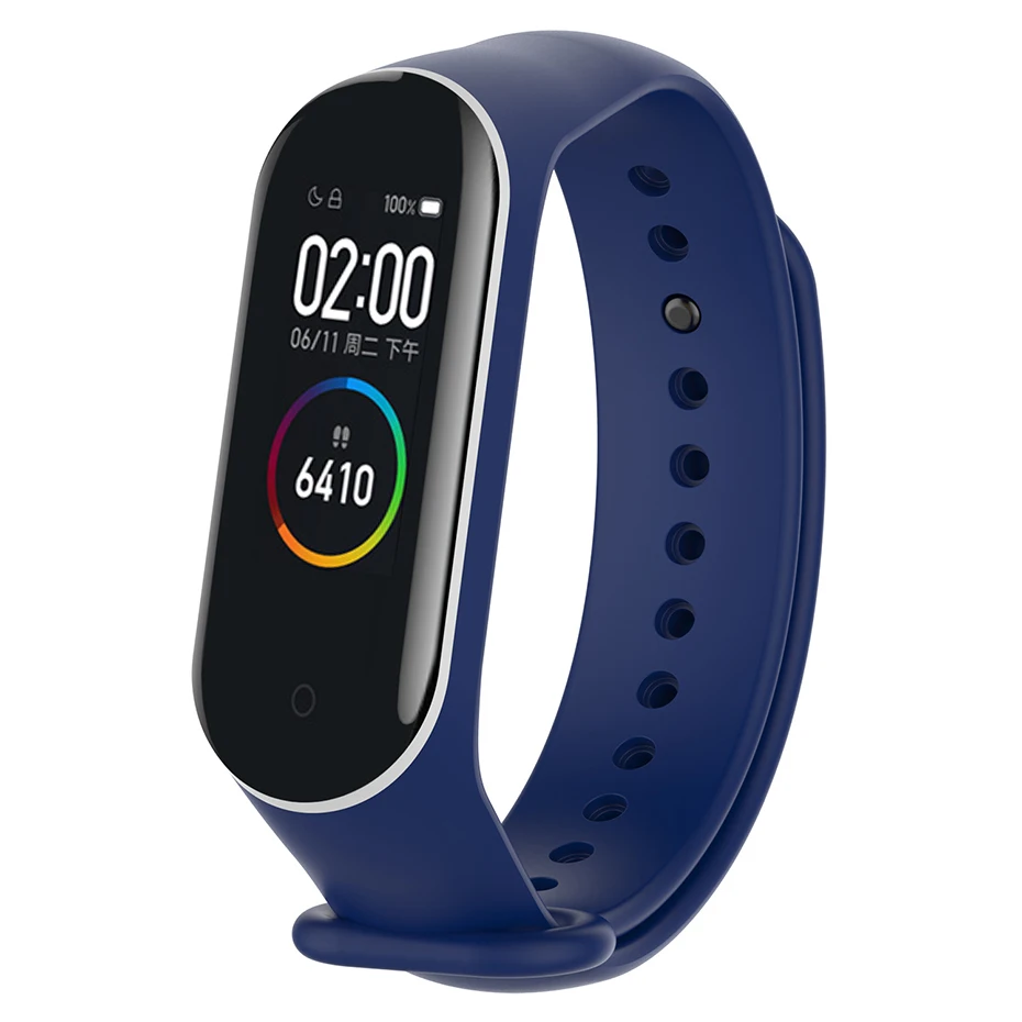 Оригинальный ремешок для браслета Xiaomi Mi Band 4 два цвета силиконовый сменные умные