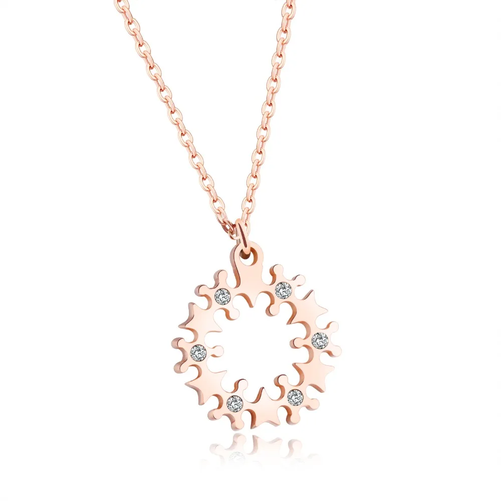 2019 Новинка Снежинка циркон ювелирные изделия ожерелье прозрачный Цирконий