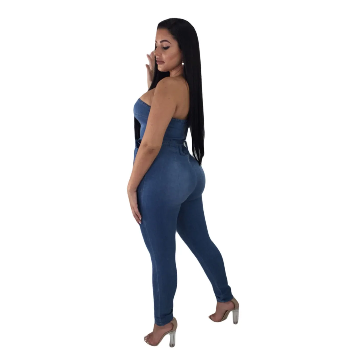 Комбинезон женский длинный с высокой талией|Женские комбинезоны| |