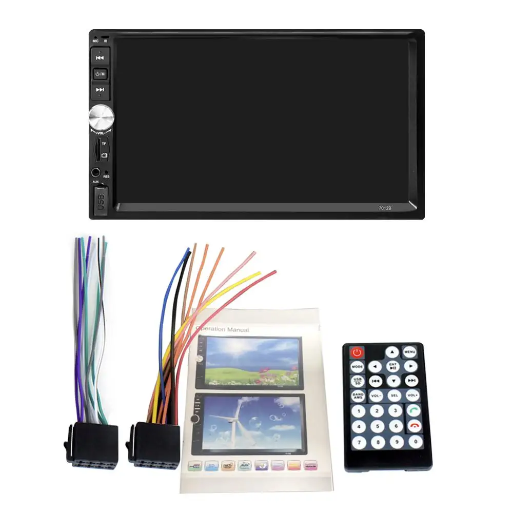 Radio 2 Din General Car Models 7'' LCD Touch Screen Car Radio Player Bluetooth Car Audio Support Rear View Camera 7012B