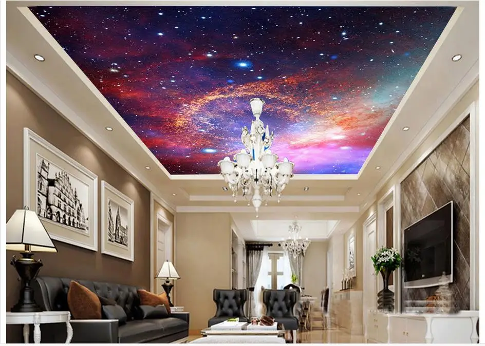 

3D wallpaper custom 3d ceiling wallpaper murals wall Dazzle colour star condole carries on the background wall papers home decor