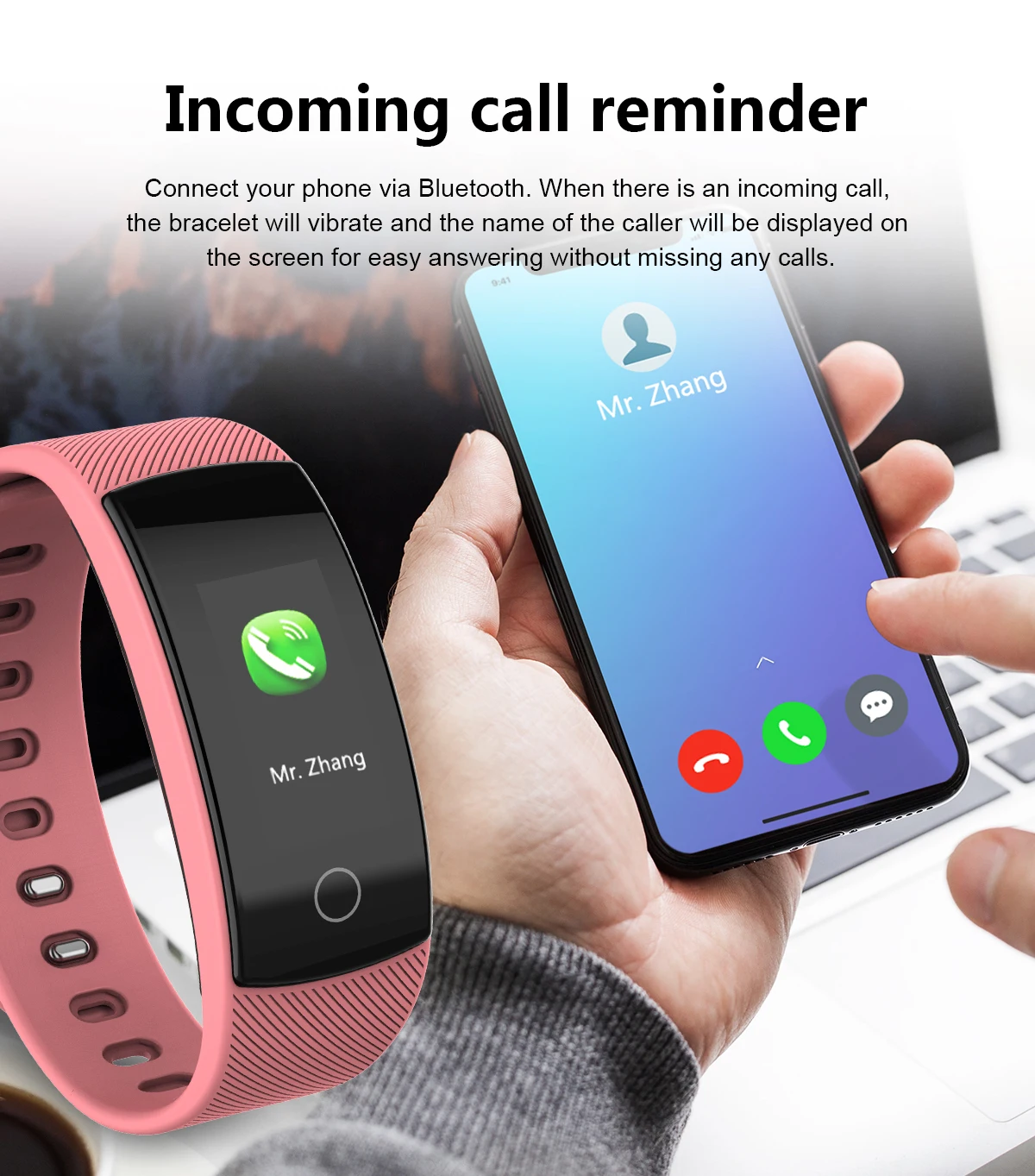 Умные часы с цветным экраном умный Браслет Bluetooth для IOS Android напоминания о