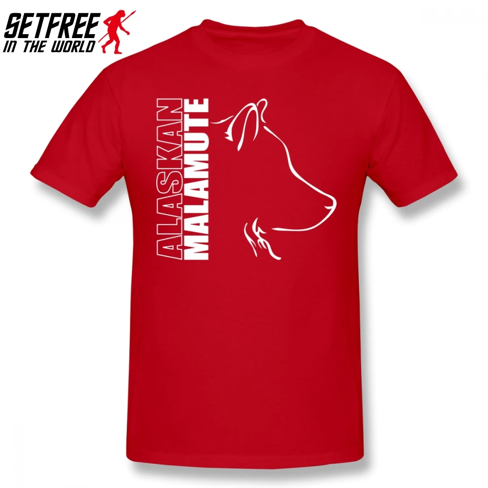 Alaskan Malamute Dog Мужская футболка хипстер Camiseta Masculina большие хлопковые футболки с