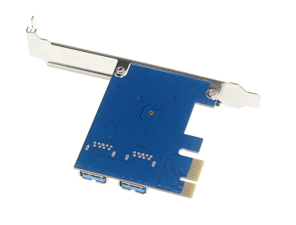 PCIe Riser карта от 1 до 2 PCI E 1X 16X слот с USB 3 0 кабель питания Майнинг адаптер конвейер