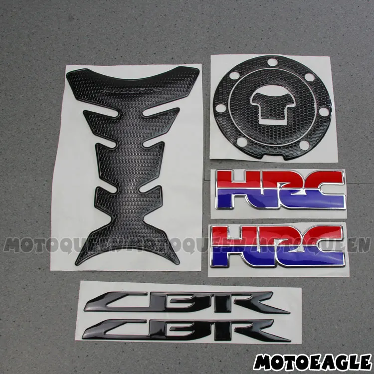 Black Мотоцикл газа мазута бак Pad протектор наклейки Стикеры для Honda HRC CBR 900RR 919RR 929RR 954RR 1000RR 600RR F2 F3 F4 F4i - Цвет: Black