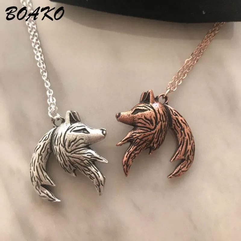 Длинное ожерелье с волчьей головой Янь Инь надписью Best Friends двойные ожерелья и