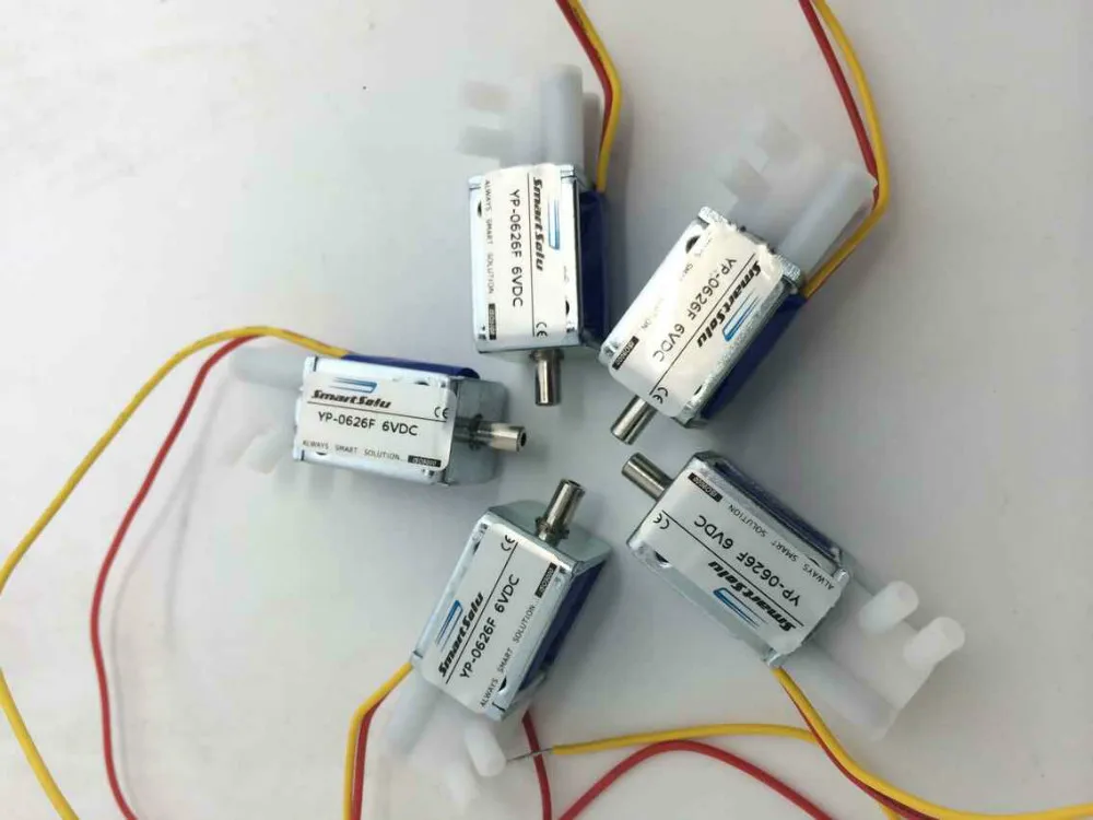 Бесплатная доставка 3-ходовой пластиковый микро Соленоидный клапан порт 2 мм 6 В