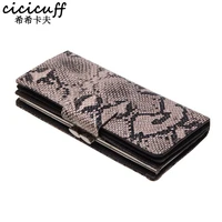 cicicuff womens wallets long snake split leather wallet female serpentine hasp clutch coin purse card holder ladies purses new