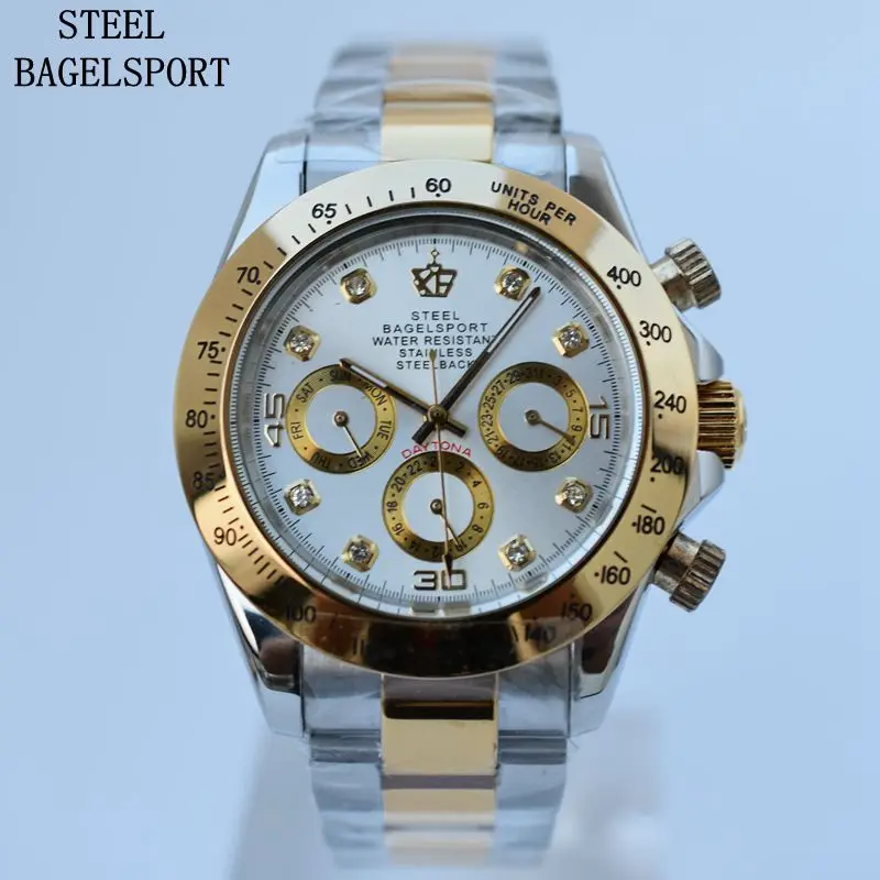 Автоматические механические часы STEELBAGELSPORT стильные наручные Стразы