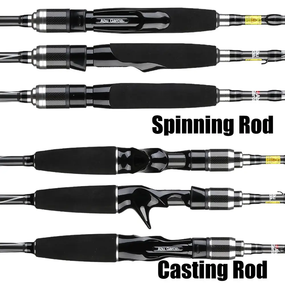Abu Garcia SILVER MAX SMAX Carbon Spinning Fishing Rod 1.98m 2.13m 2.28m 2 Segments M power Long Casting Lure Fishing Rod