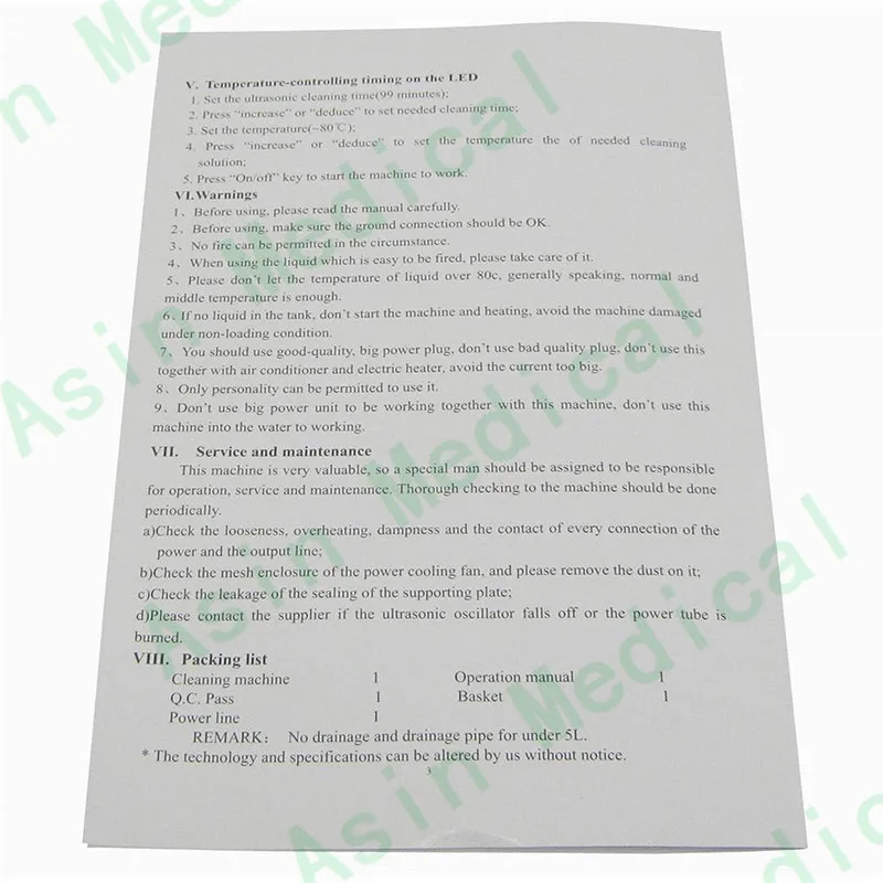 Dental Digital Ultrasonic Handpiece loupes Cleaner 5L | Tooth whitening products