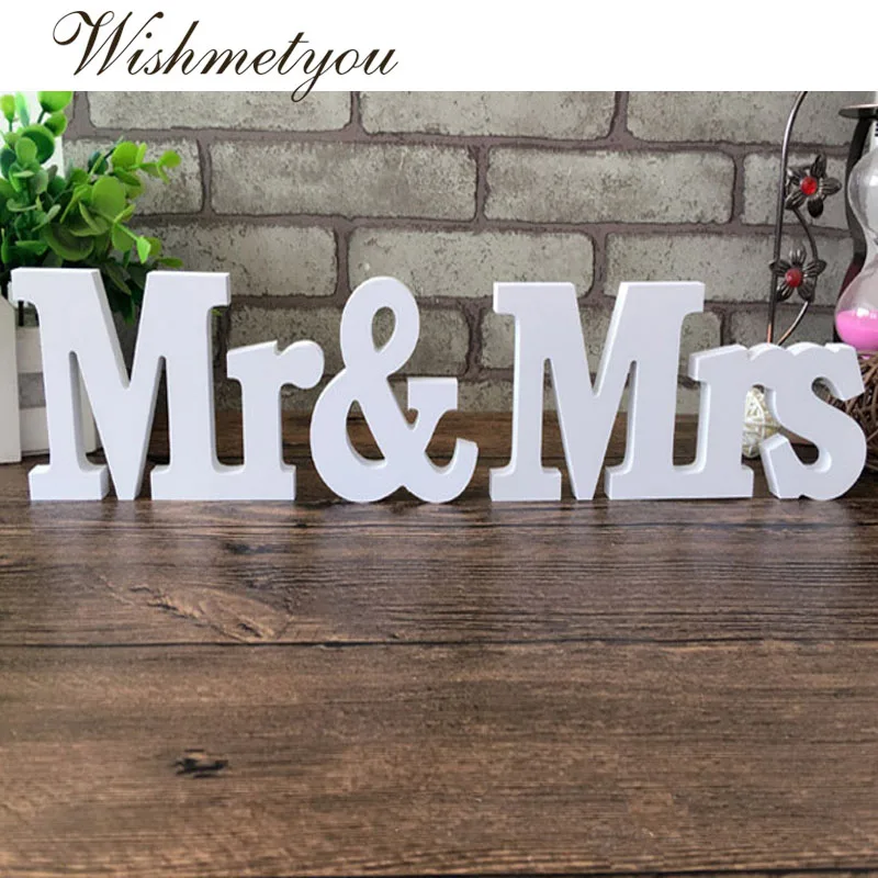 WISHMETYOU Свадебные украшения невесты в Mr & Mrs День Святого Валентина вечерние Жених