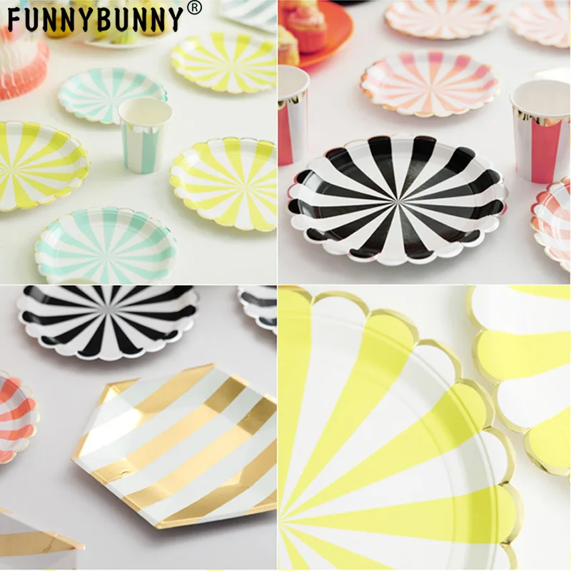 Одноразовый набор FUNNYBUNNY Party 16 обеденных тарелок и 8 бумажных салфеток для