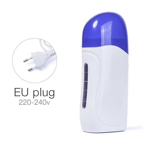 Blue EU 220 V/110 V Электрический нагреватель воска Эпилятор Rolling картридж для депиляции воском лазерная эпиляция женский эпилятор для Бритья Инструмент розового и голубого цвета - Цвет: Blue EU