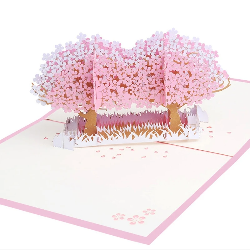 3D всплывающие цветы поздравительная открытка Рождество День рождения год приглашение