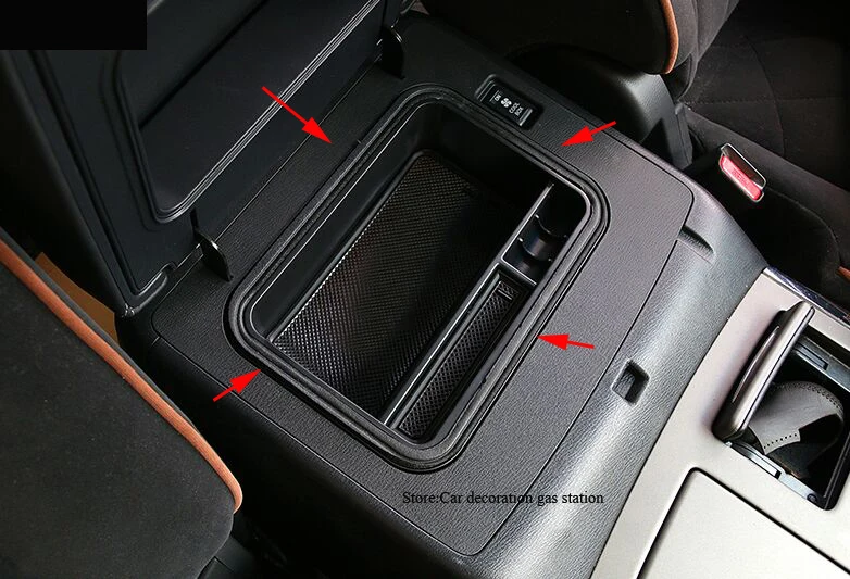 

Non-Slip Mat In Central Armrest Container Holder Stowing Box For Nissan Patrol Armada Accessories 2016 2017