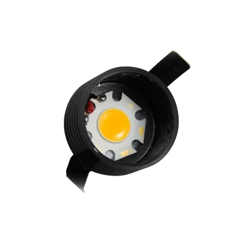 Dimmable 3 Вт 5 круглый COB мини точечный встраиваемый светильник белый корпус черный