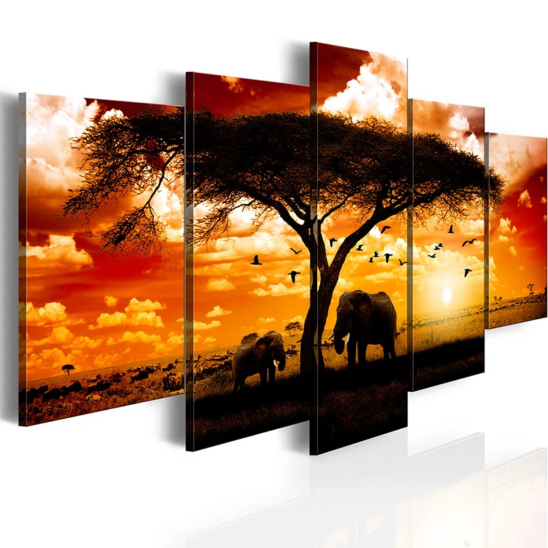 

5 Panel Wall Pictures for Living Room Picture Print Painting On Canvas Wall Art Home Decor Living Room Canvas Print/PJMT-B (12)