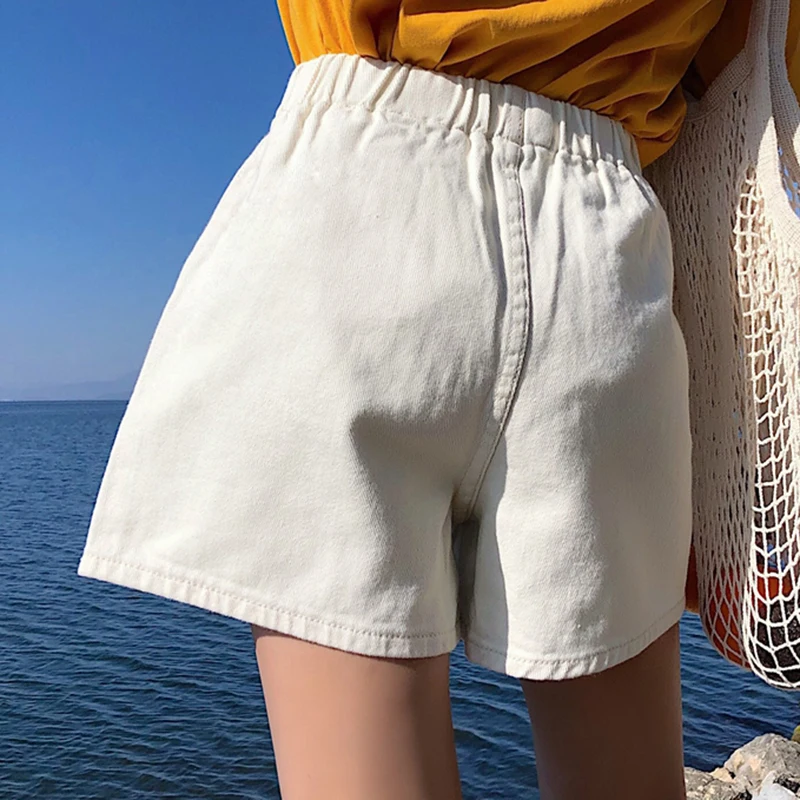 Women Wide Leg Short Jeans Summer High Waisted Shorts For Korean Loose Denim Pantalones Cortos Mujer | Женская одежда