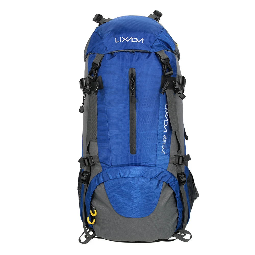 Royal Blue Lixada 50L походные уличные сумки, дорожный рюкзак для альпинизма, походная сумка, рюкзак с дождевиком - Цвет: Royal Blue