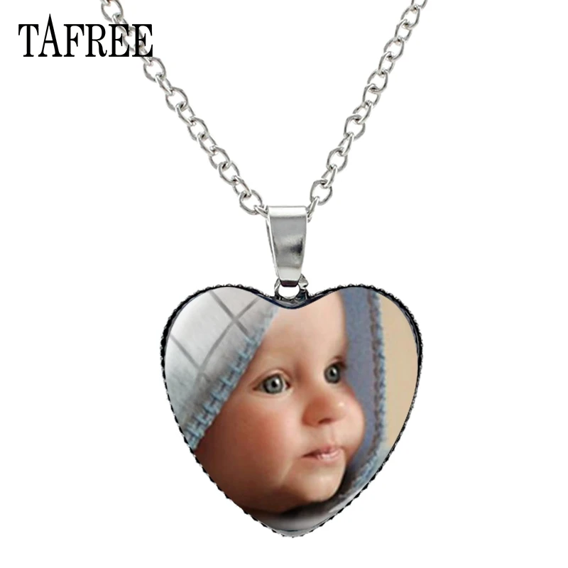 25heart TAFREE индивидуальный фото кулон с текстом ожерелье ручной работы семья ребенок папа мама брат сестра друзья ювелирные изделия NA01 - Окраска металла: 25heart