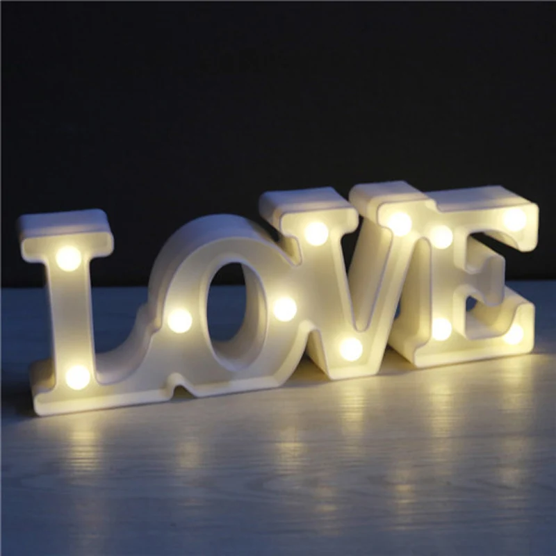 Luminaria Романтический любовный с буквами светодиодный ночной Светильник Marquee знак любви 3D фигура Декор лампа Свадьба День рождения пара влюбленных подарки