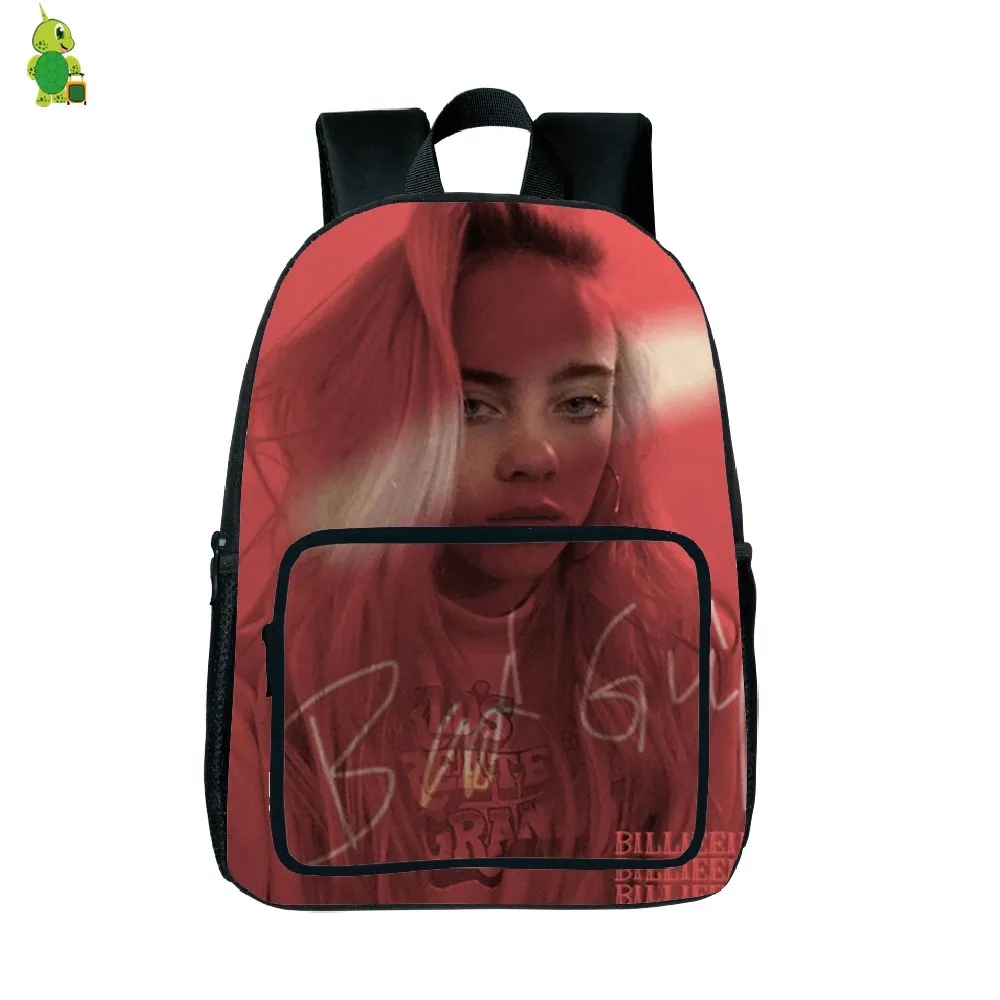 Billie Eilish рюкзак с принтом рок-звезды, школьный рюкзак для подростков, женщин, мужчин, повседневный рюкзак, модная дорожная сумка, водонепроницаемая сумка, подарок для вентилятора - Цвет: 3