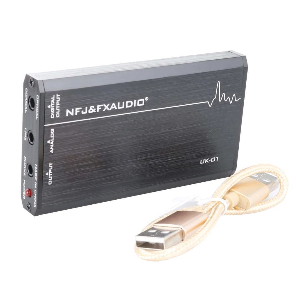 NFJ & FXAUDIO UK 01 мини аудио Внешняя USB звуковая карта без капель портативный усилитель