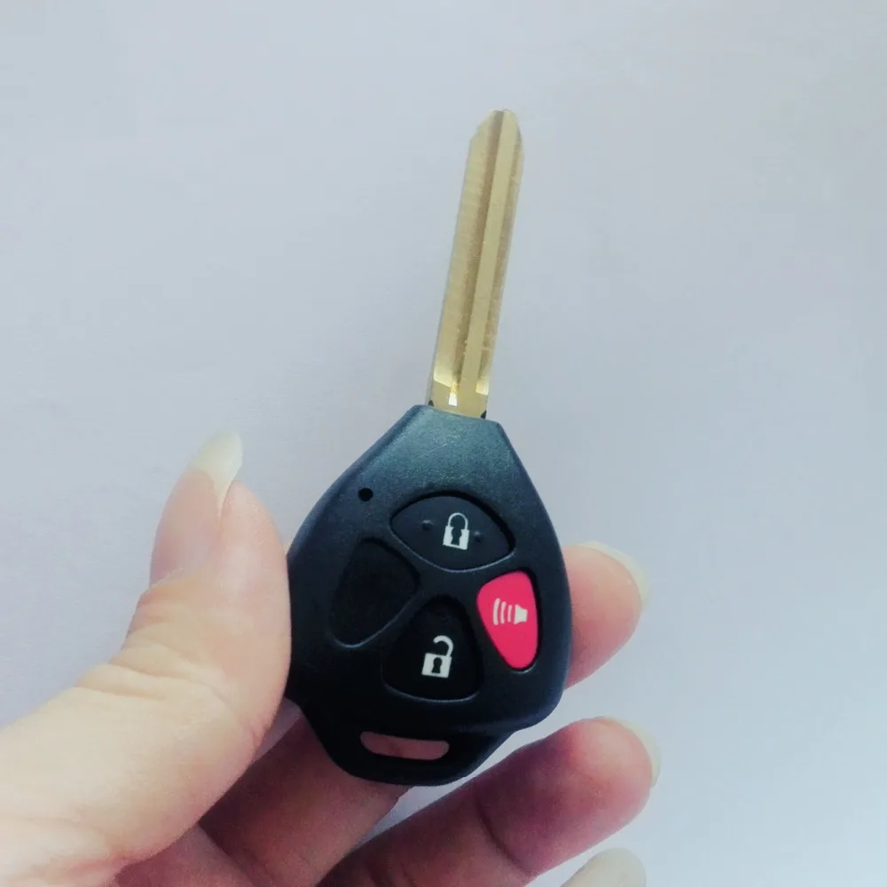 3 кнопки дистанционного Uncut Черный Флип ключ оболочки без батареи для Toyota Scion с
