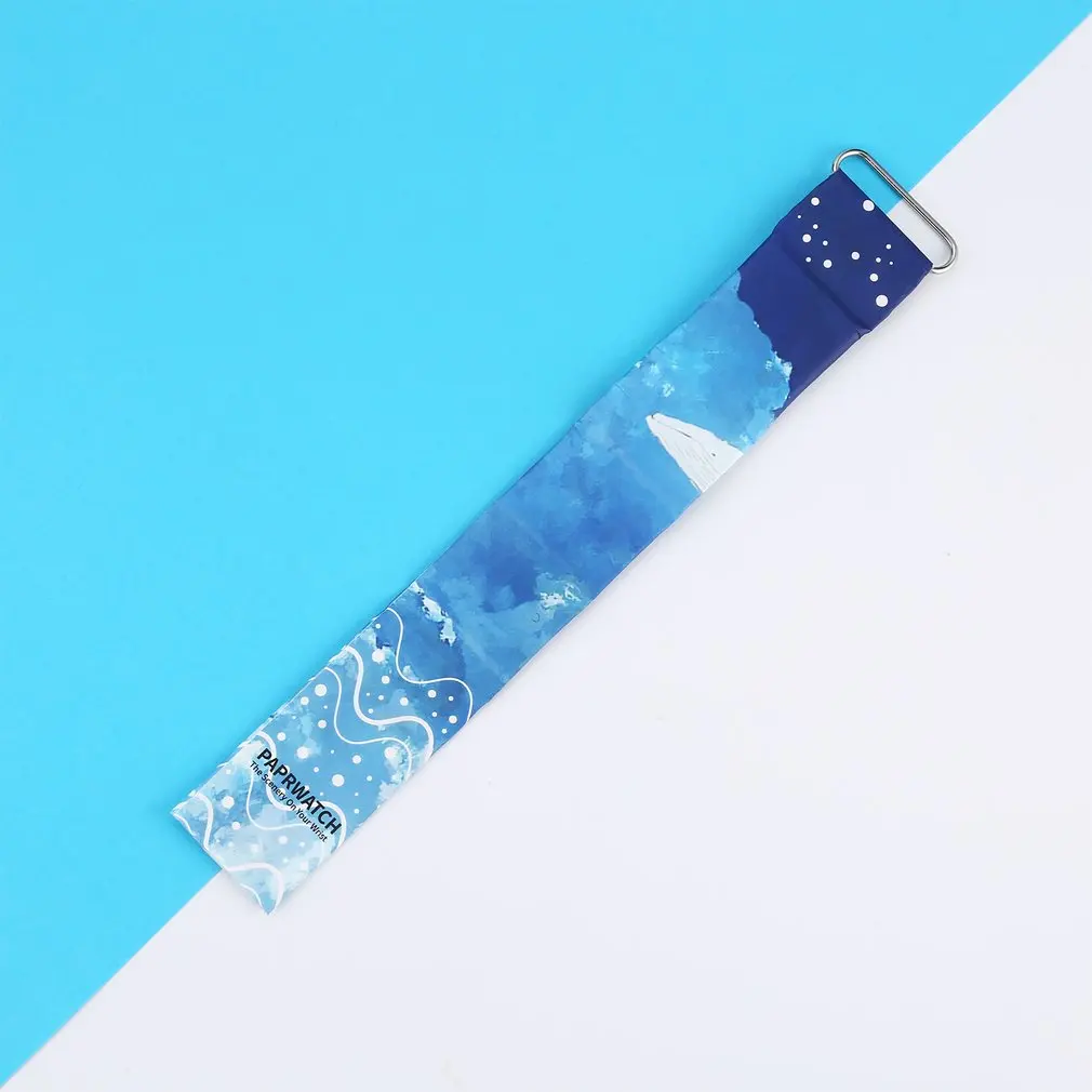 2018 стильные бумажные часовые жизни бумага ремешок магнитный замок пряжка ультра