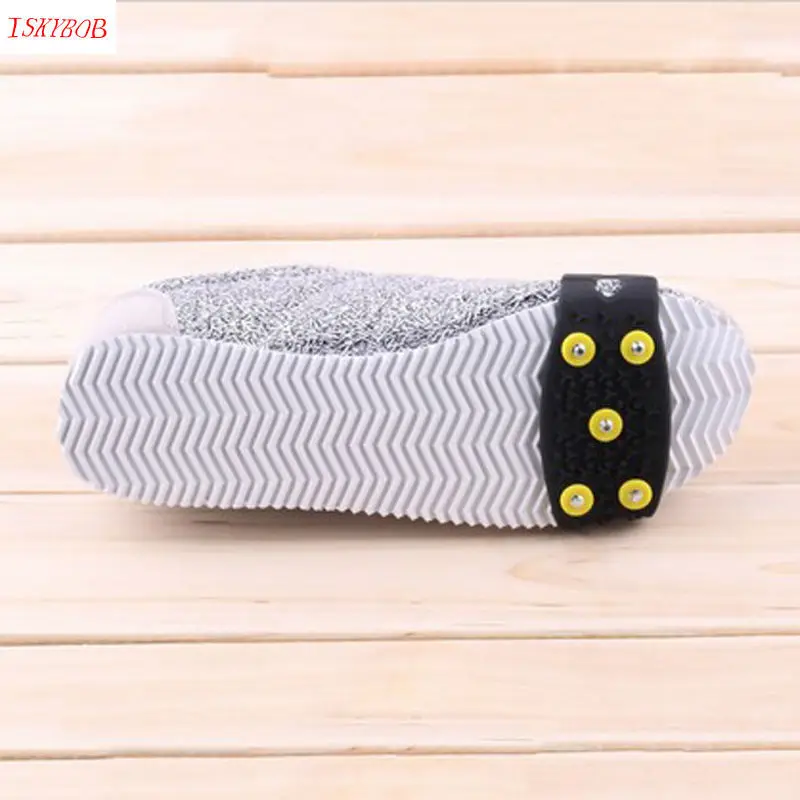 Snow Ice Climbing Anti Slip Spikes Grips Crampon Cleats 5-Stud Shoes Cover