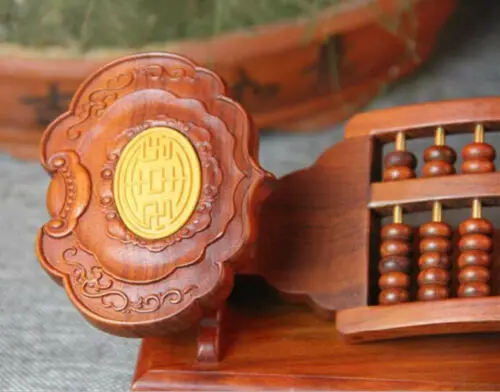 Китайская очень красивая резьба по дереву Ruyi Abacus предметы мебели ручной работы