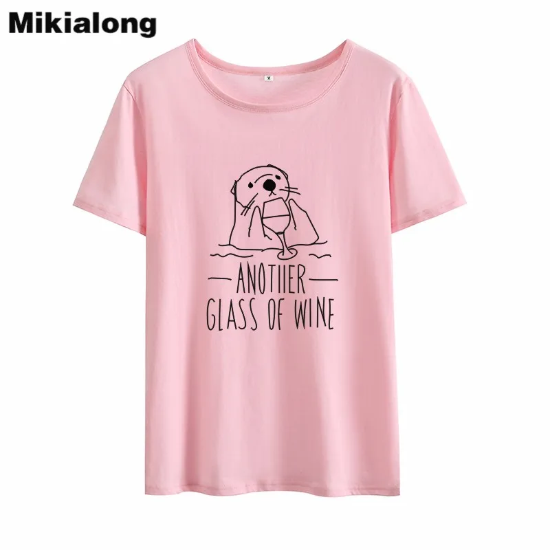 Mrs win ANOTIIER класс винной графической футболки женские свободные хлопковые летние