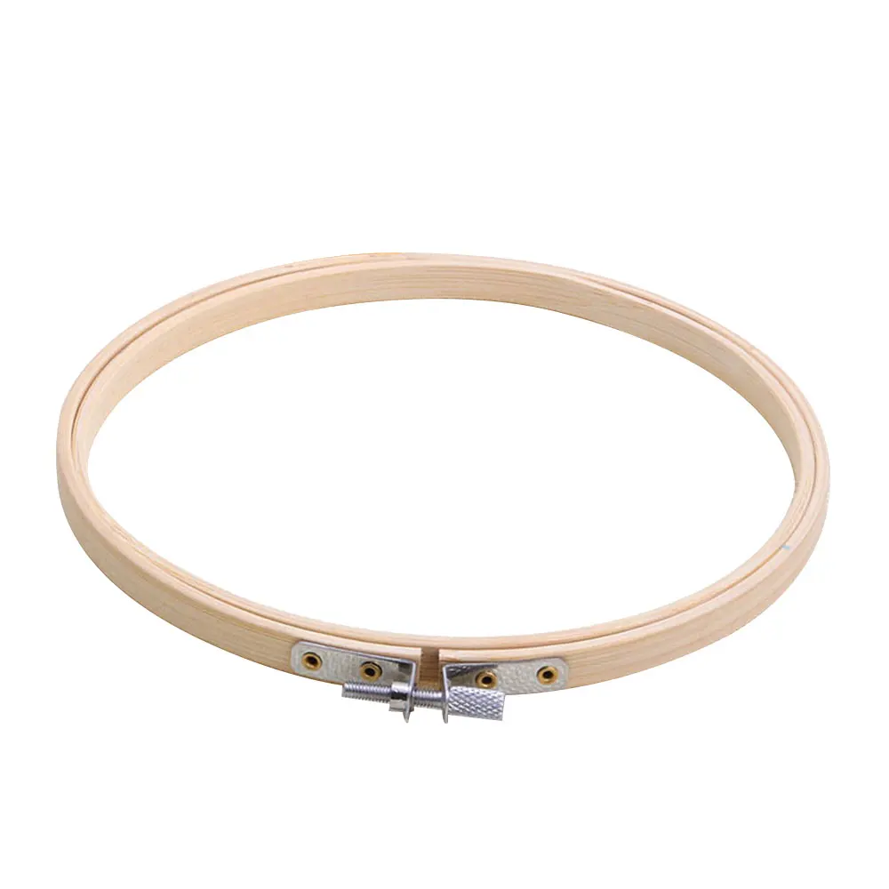 Light Yellow Embroidery Hoop Circle Tent Ring Useful Profession Gift Sewing Art Practical Round Frame for Craft Bamboo Alloy | Дом и сад