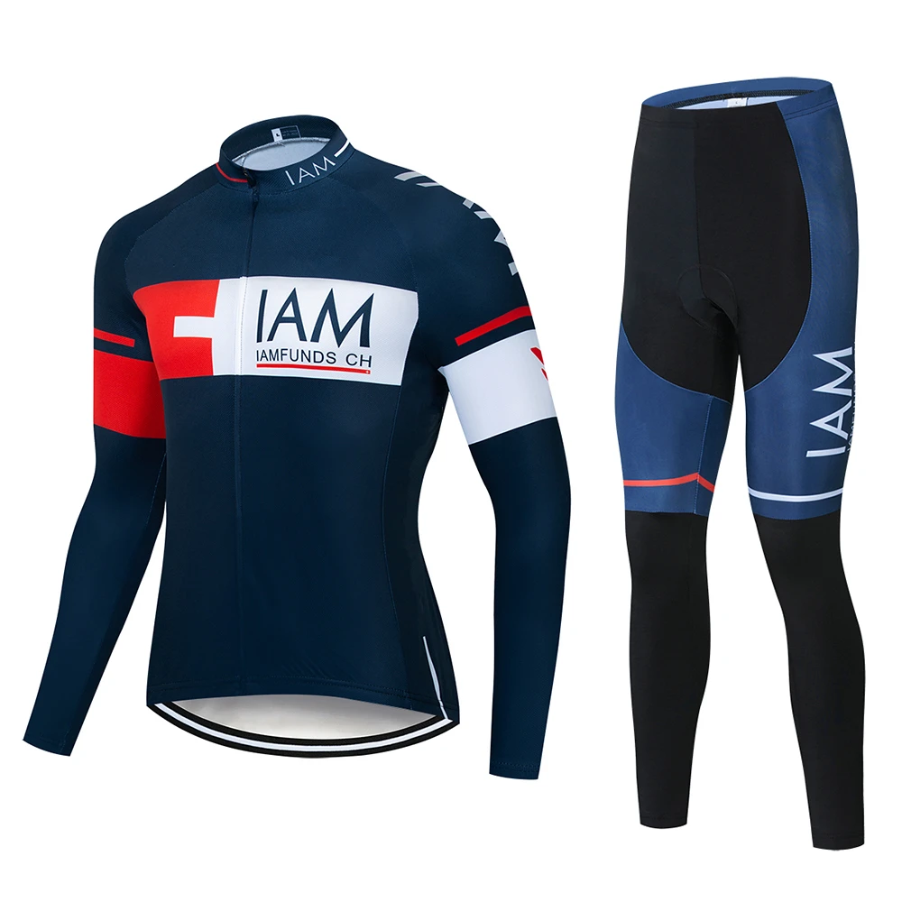 Мужская длинная велосипедная майка IAM team jumbo желтая дышащая одежда для езды на