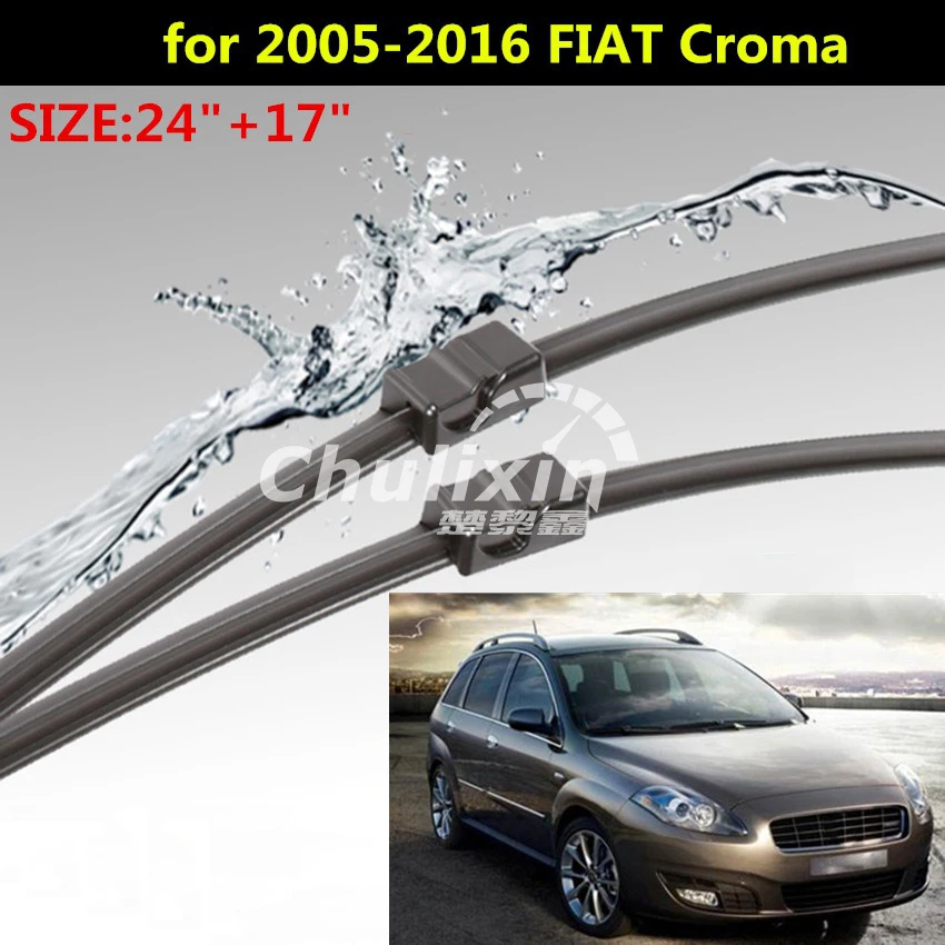 

2 шт./лот щетки стеклоочистителя для 2005-2016 FIAT Croma 24 "+ 17" подходят только боковые штифты