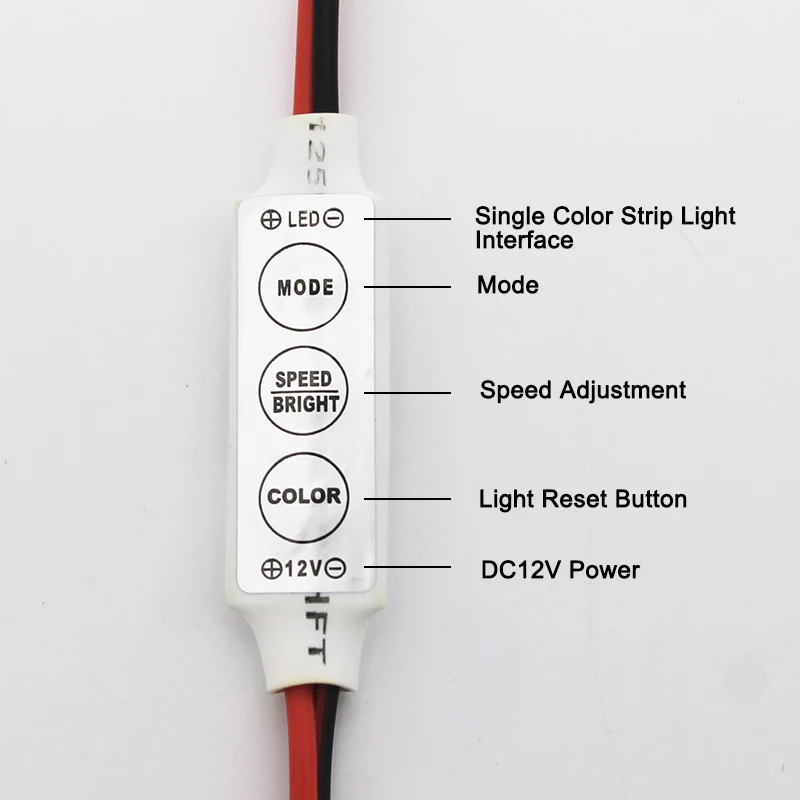 Диммер Светодиодная лента RGB контроллер DC 12V 24V мини LED Одноцветный для 5050 3528 5730 |