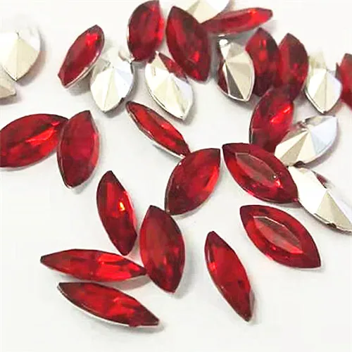 red 100pcs 100 шт 7x15 мм прозрачный акриловый из горного хрусталя камень маркиза граненые Стразы Украшения для самодельного изготовления без отверстия - Цвет: red 100pcs