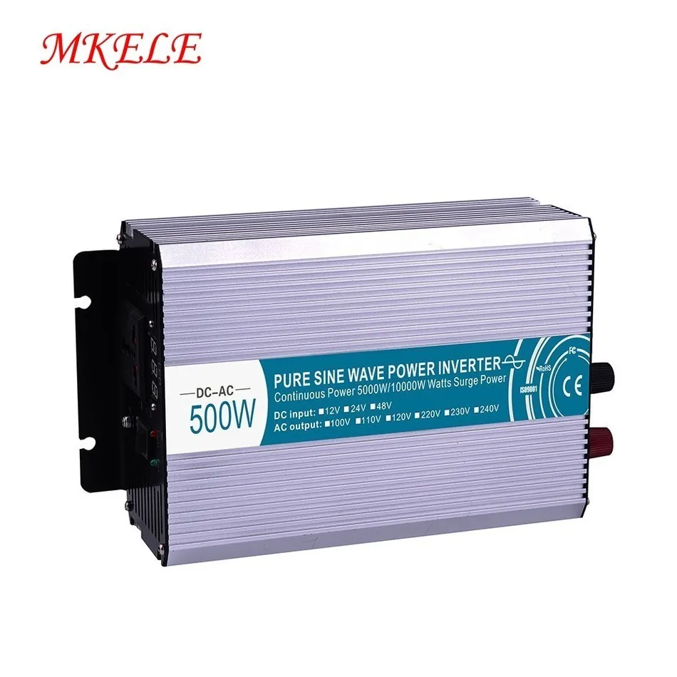 500W Чистая Синусоидальная волна инвертор 5 в USB выход охлаждения Fan12v 220 В солнечной энергии вне сети 300 Вт-5000 Вт Универсальный или настроить разъем - Цвет: 500W