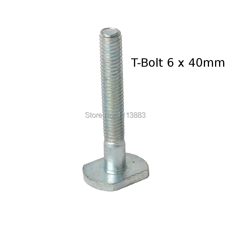 10PCS M6x40 T-bolt for T-slot, T-Track T-nut, for Router and Woodworking Jigs router jigs