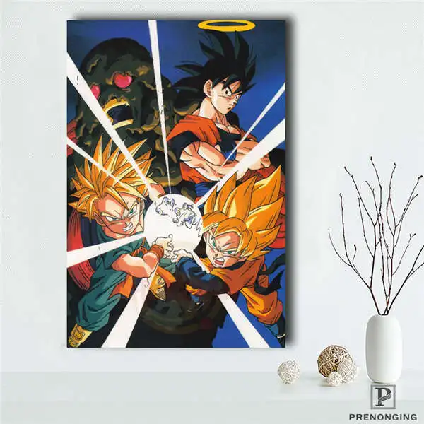 Прозрачный Съемная Фреска домашний декор es плакат топ продаж Dragon Ball Z Гоку аниме плакат#190114s07 - Цвет: Прозрачный