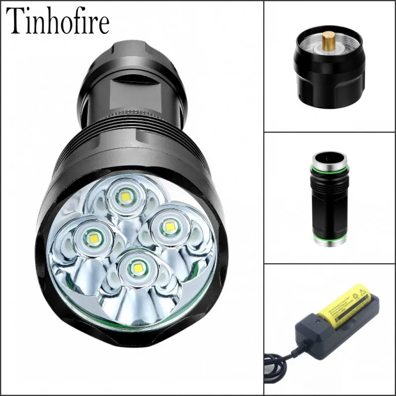 Tinhofire T4 5000 люмен 4T6 4 x T6 светодиодный фонарик Головной фонарь 18650/26650 Lanterna