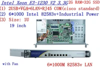 1u firewall network router with 6 lan ports inte quad core xeon e3 1230 v2 3 3ghz no graphic 2g ram 32g ssd routeros